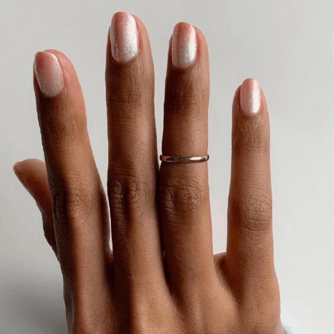 Nude Chrome Nails