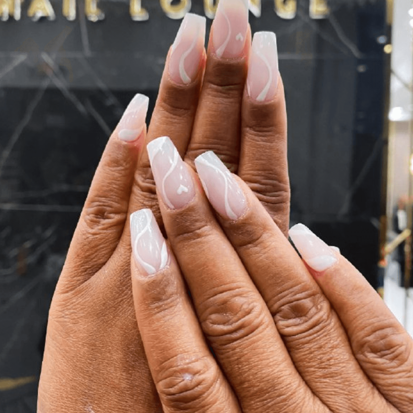 Nude Nails with White Tips