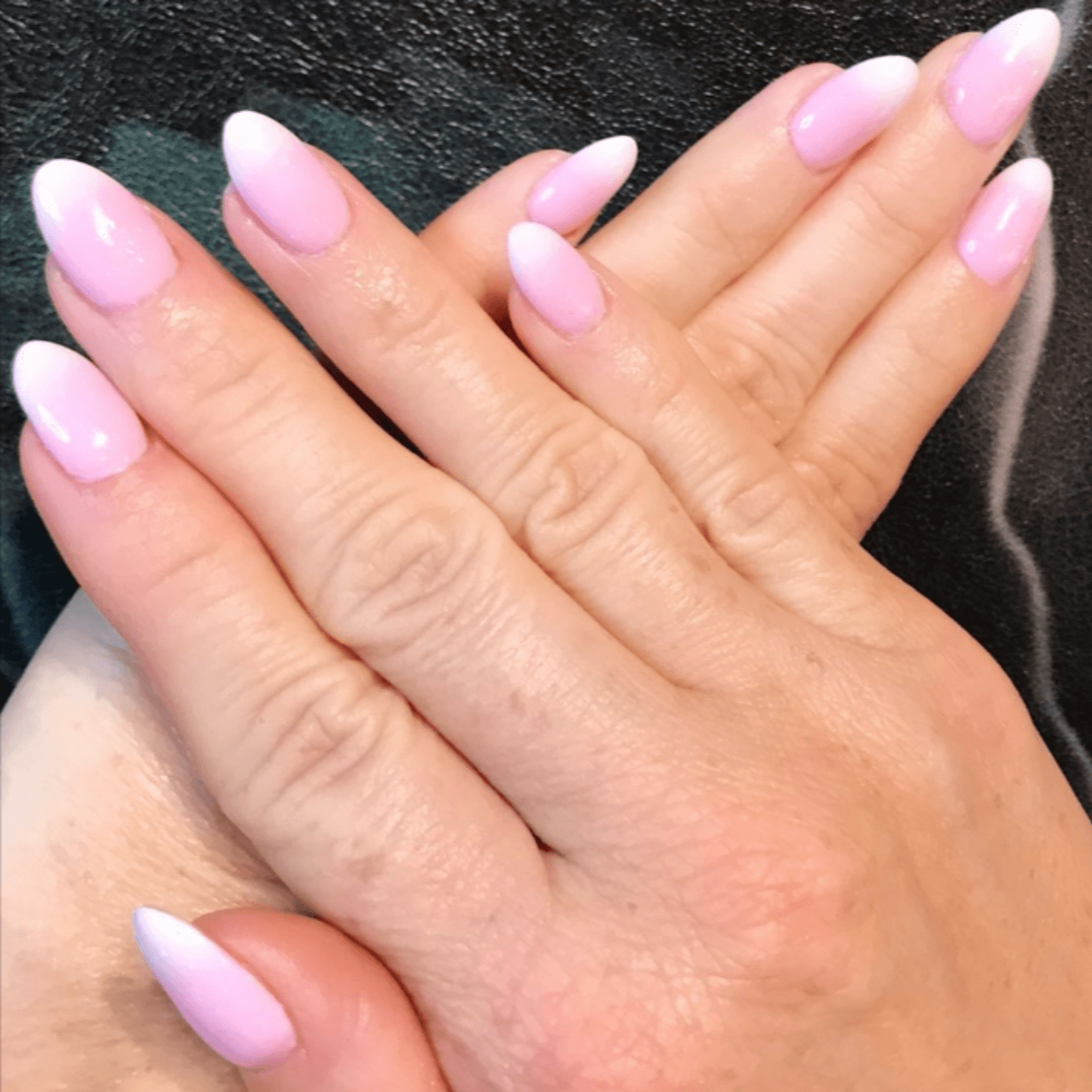 Peach ombre nails