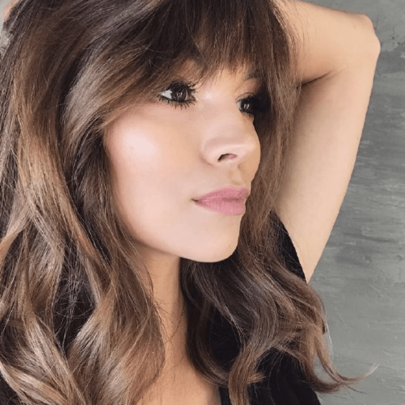 Sombre Curls with Bangs