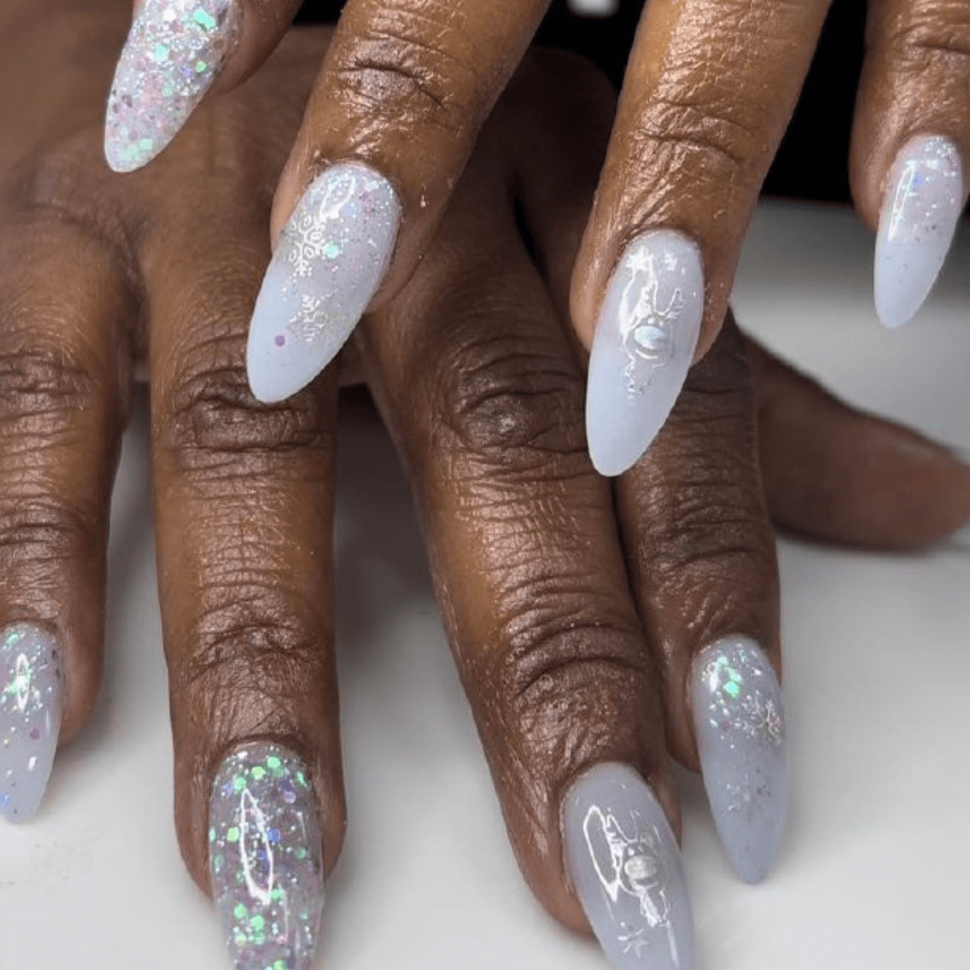 Long, Diamond Glitter Acrylics