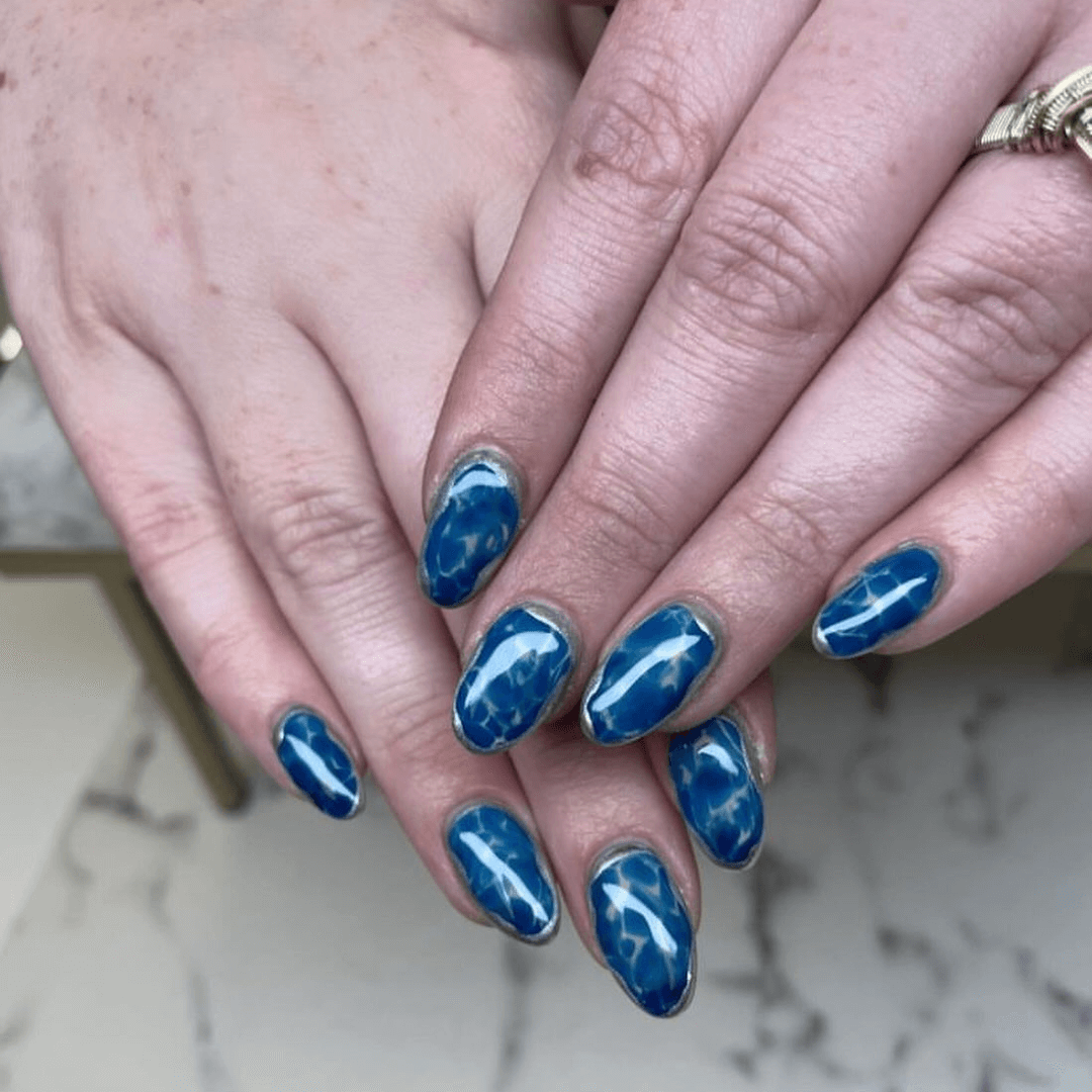 Bold Cobalt Blue Nails