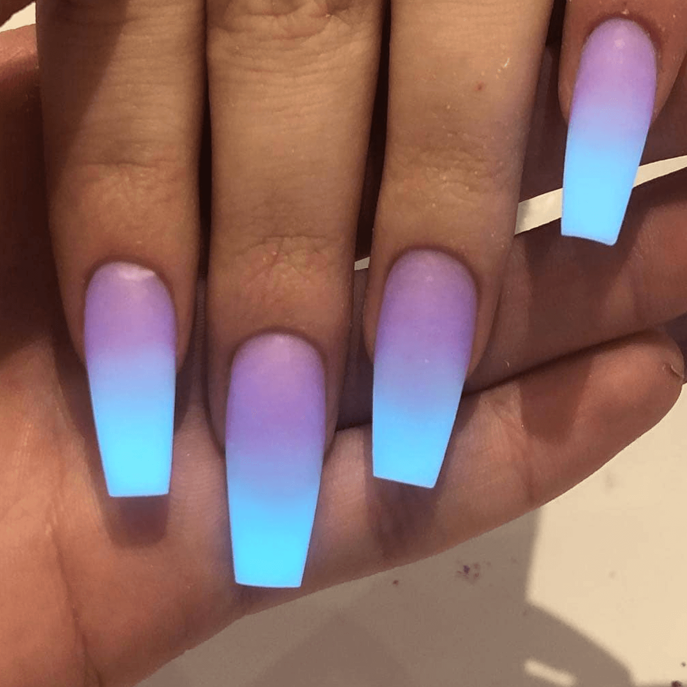 Neon ombre nails