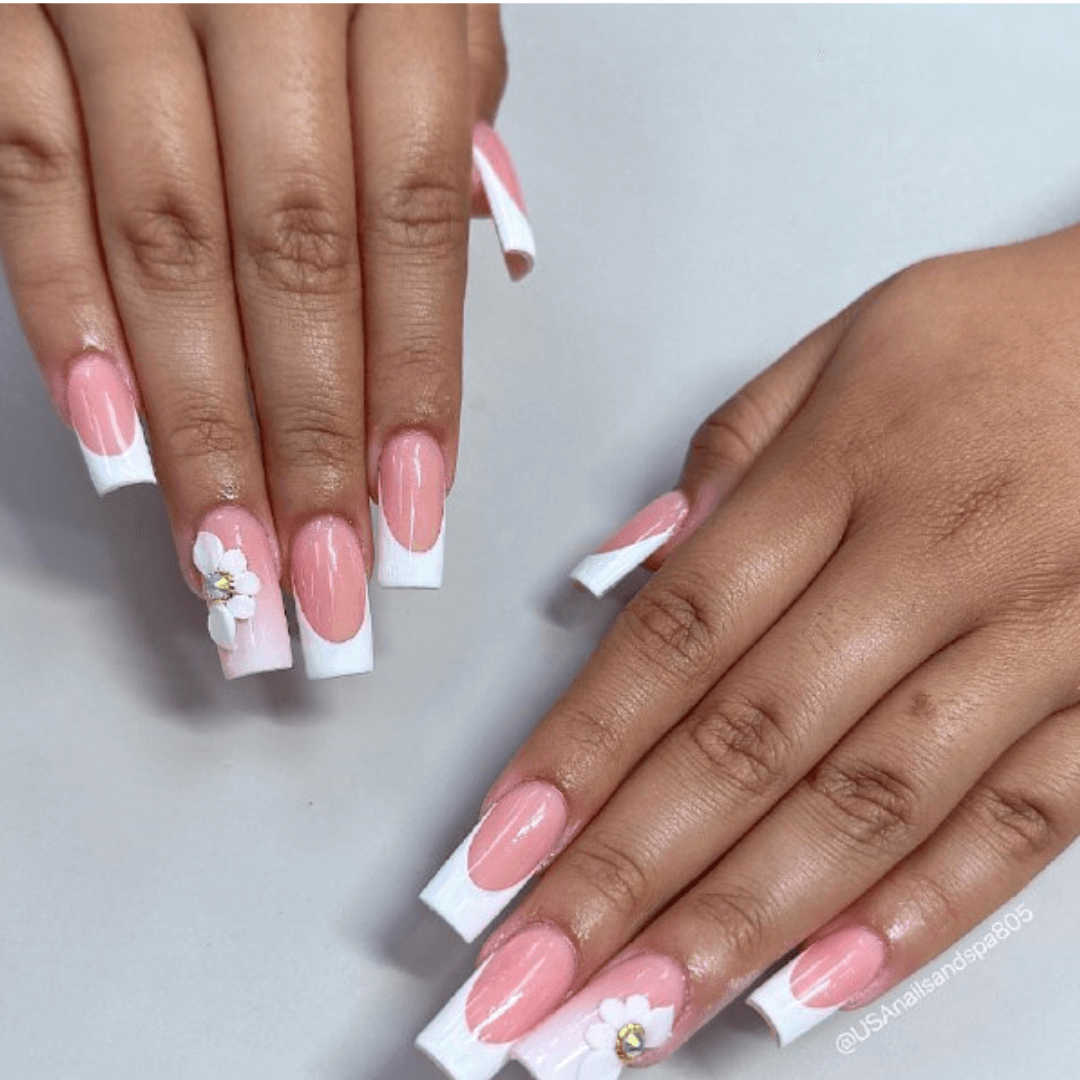 White Wedding Nails