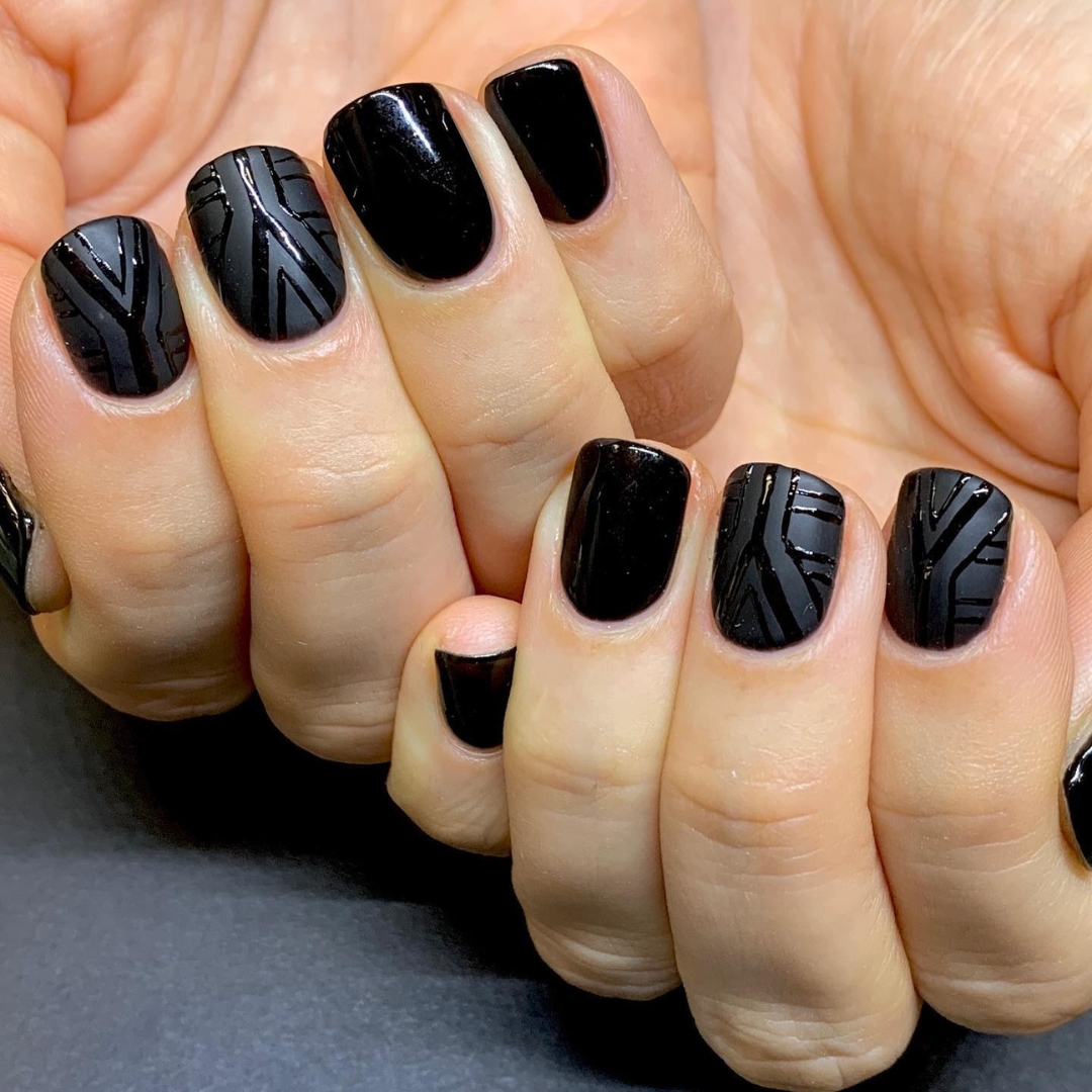 Black Wedding Nails