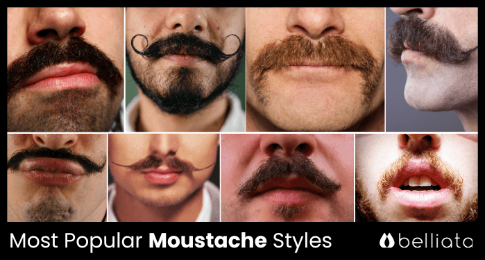 Most Popular Moustache Styles for 2024 | belliata.com