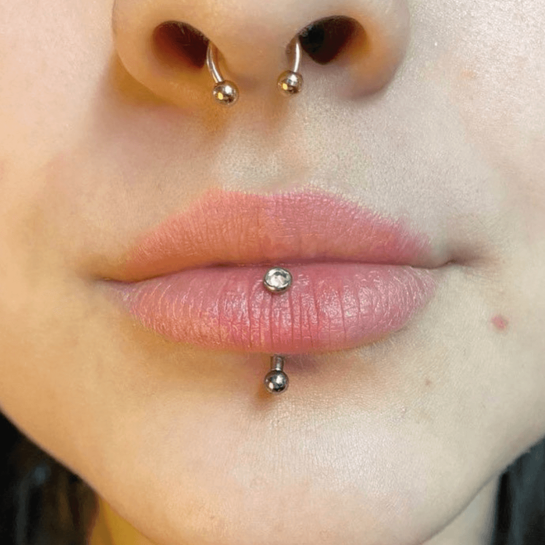 Vertical Labret Piercing Pain