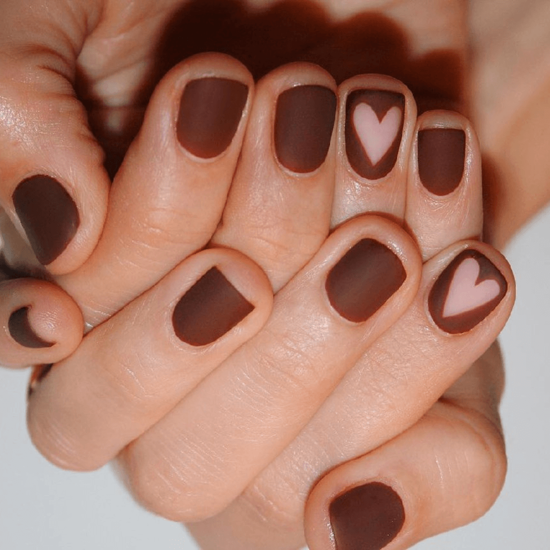 Matte fall nails