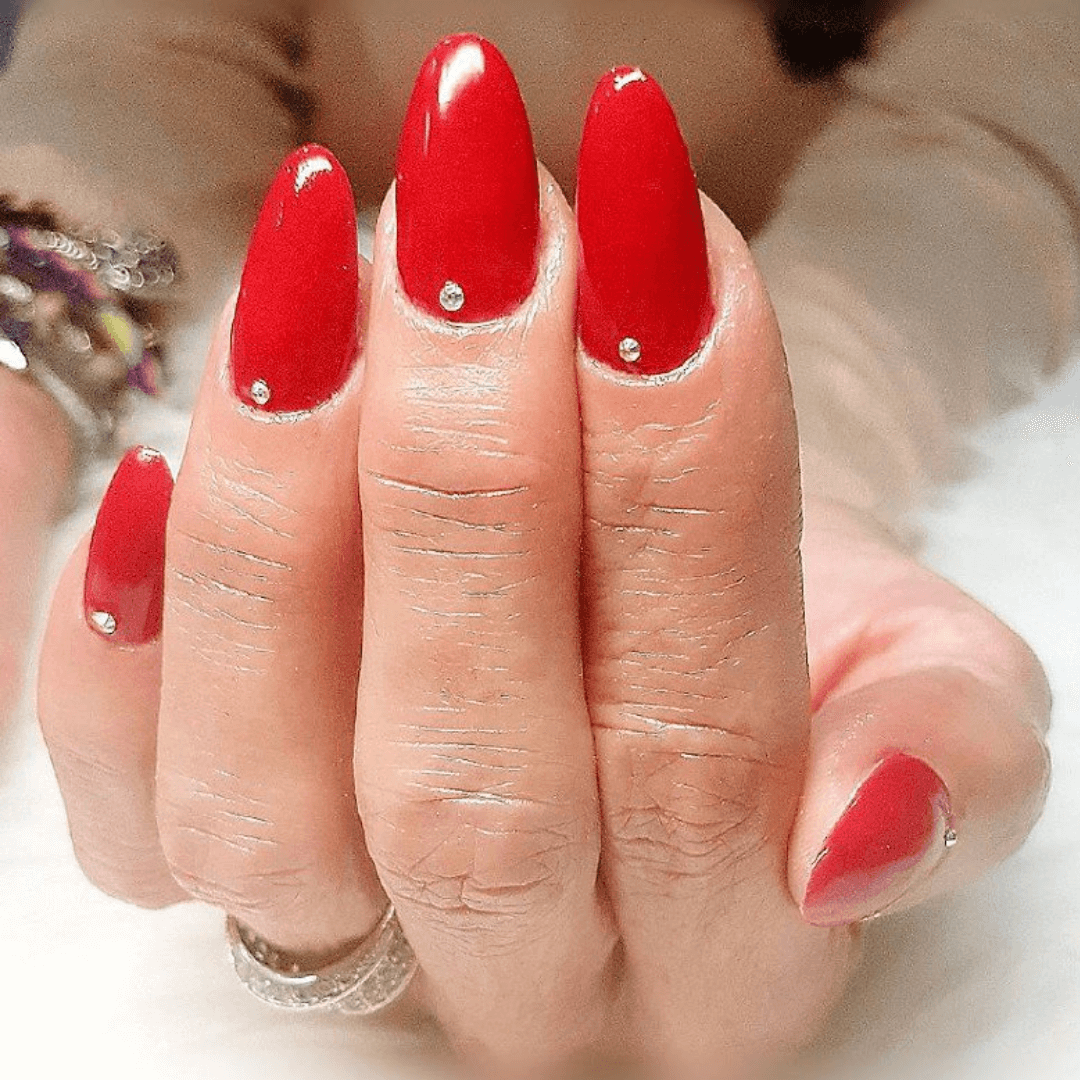 Uñas de gel rojas