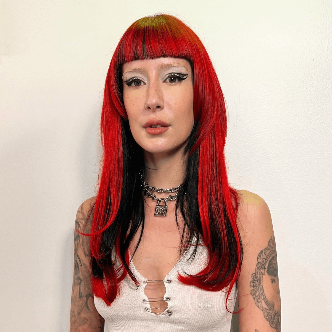 Red and black hair color