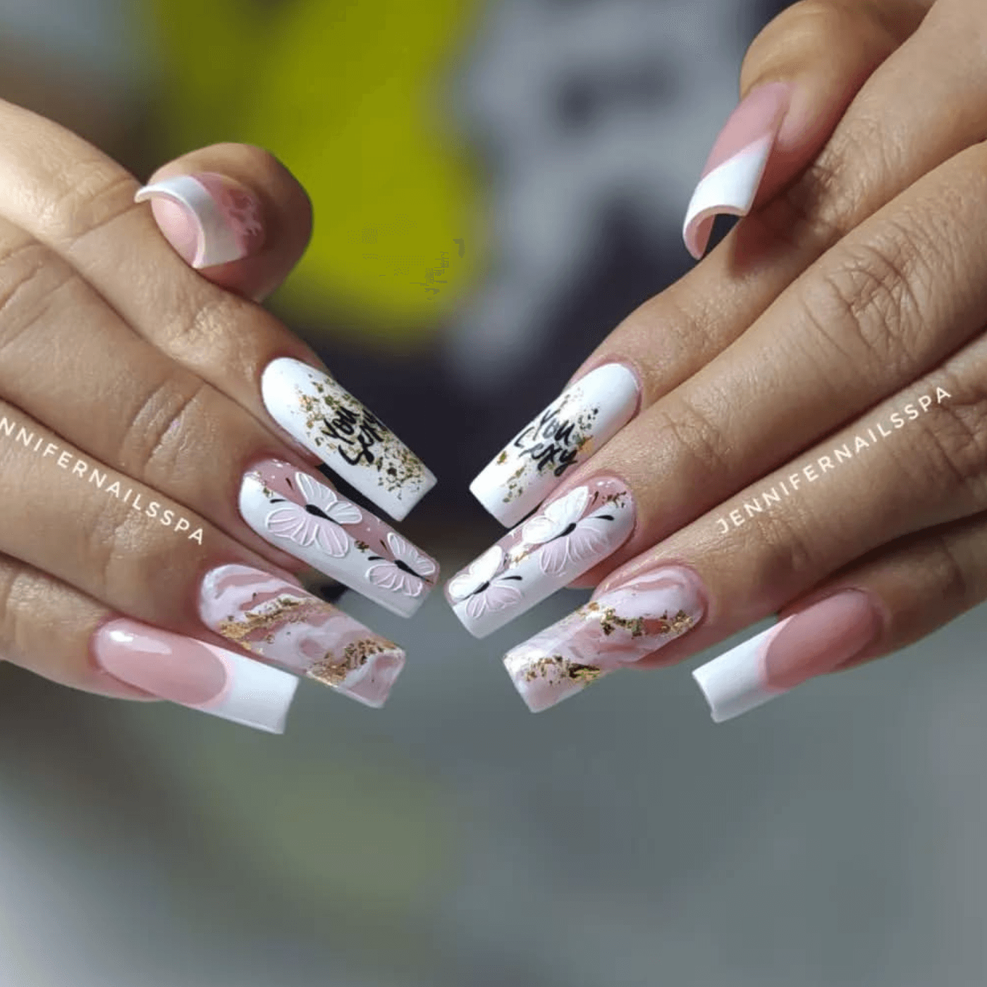 Coffin Acrylic Nails