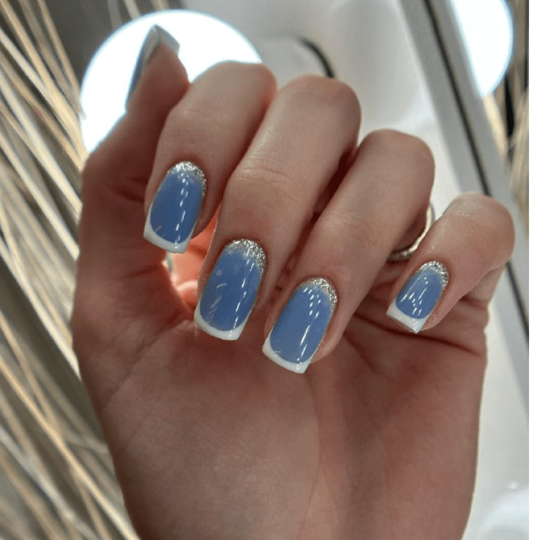 Sky Blue French Tip