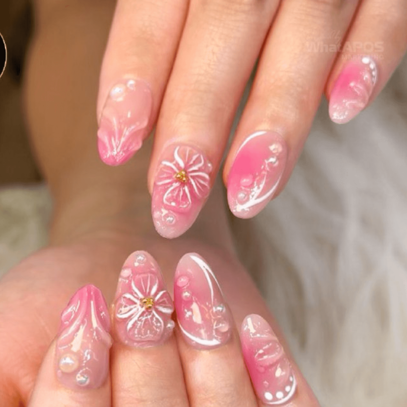 Light Pink Oval Nails