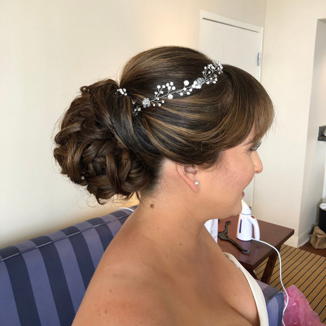 Updo with tiara