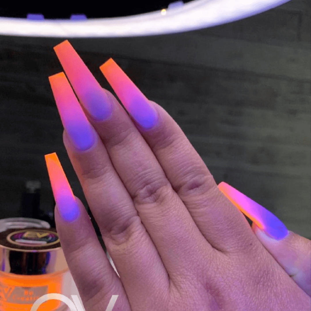 Neon Ombre Nails