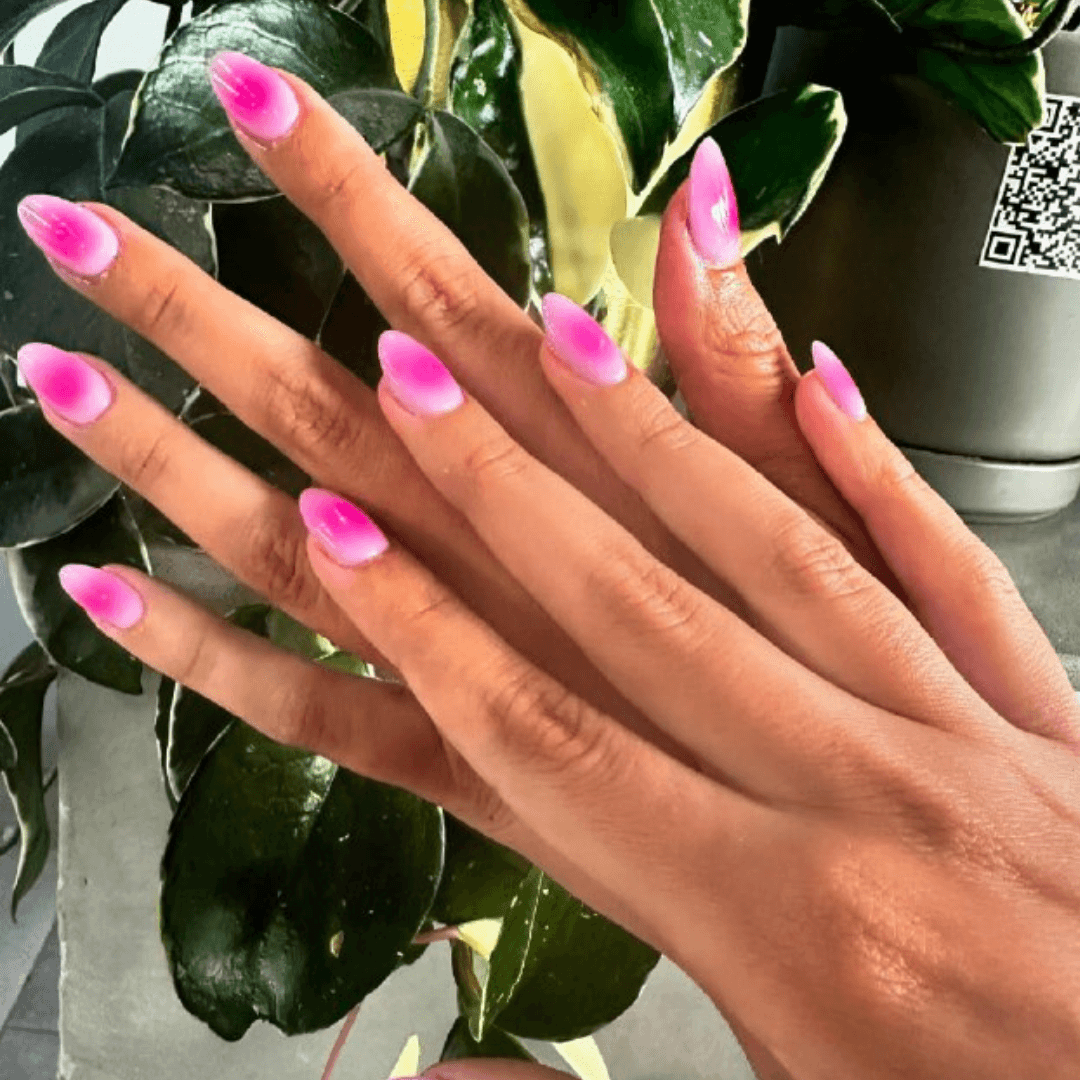 Pink And White Ombre Nails