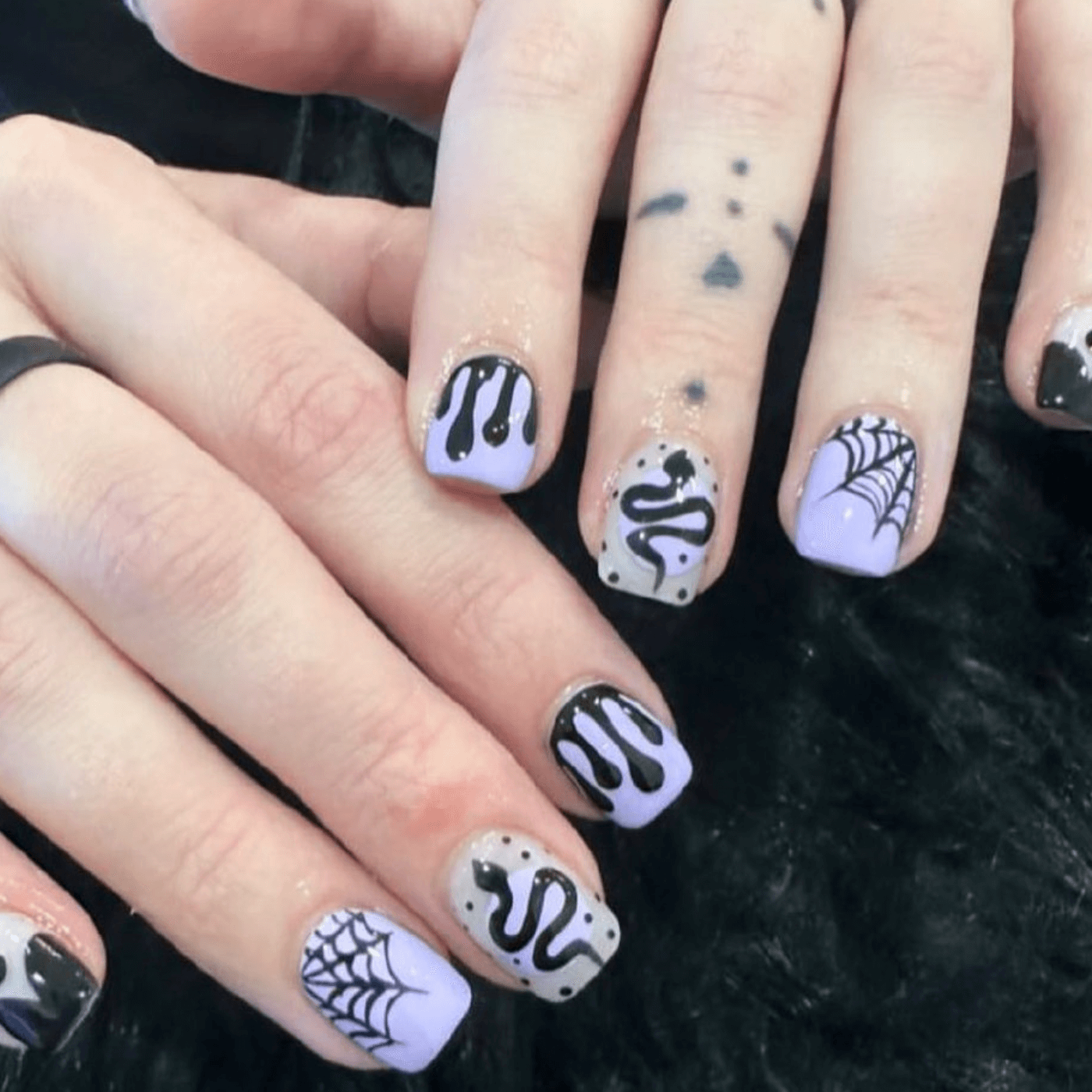 Short Halloween Nails with Cute Designs