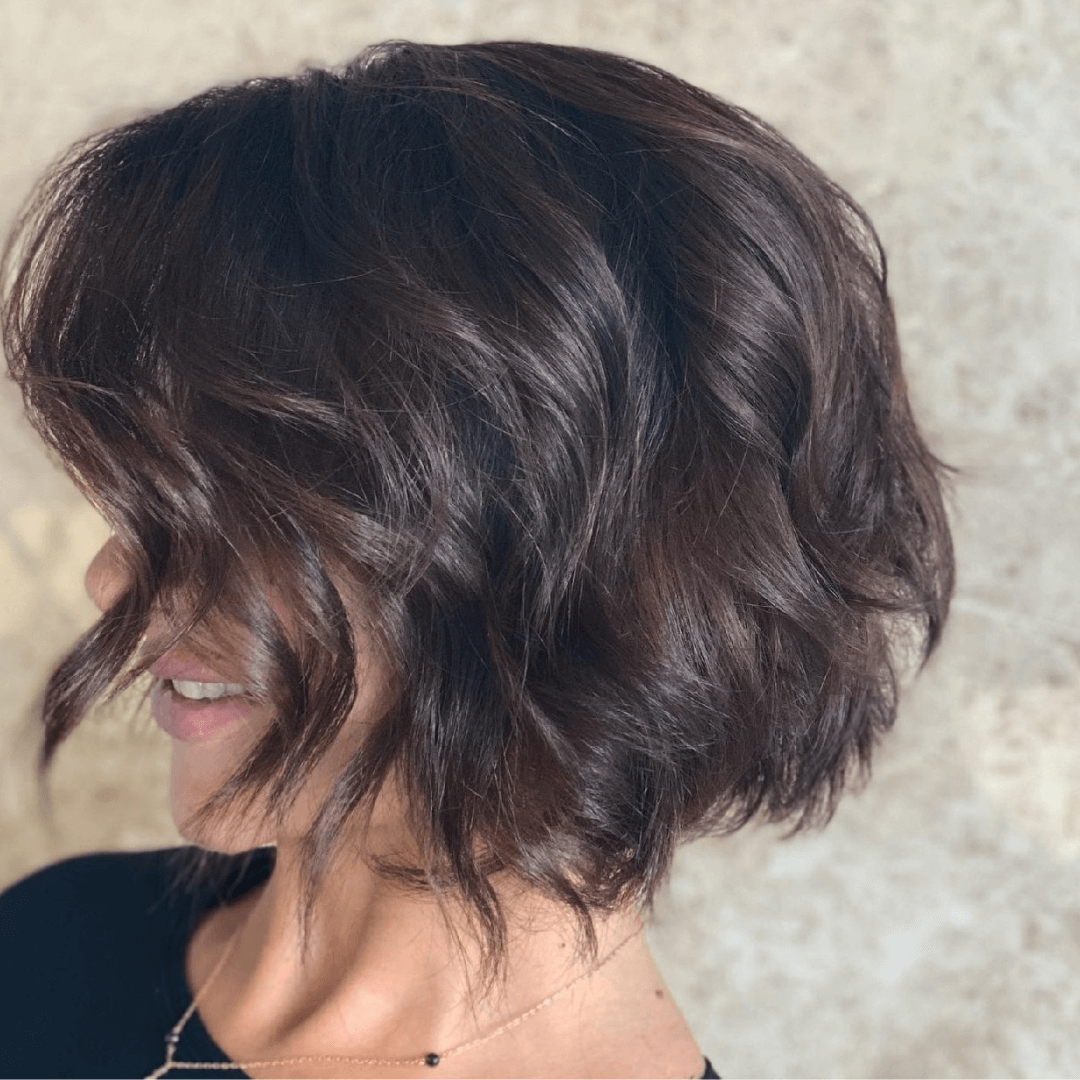 Messy, textured bob