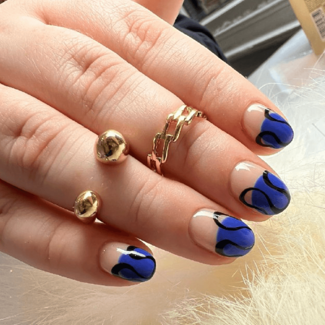 Navy Blue Nails