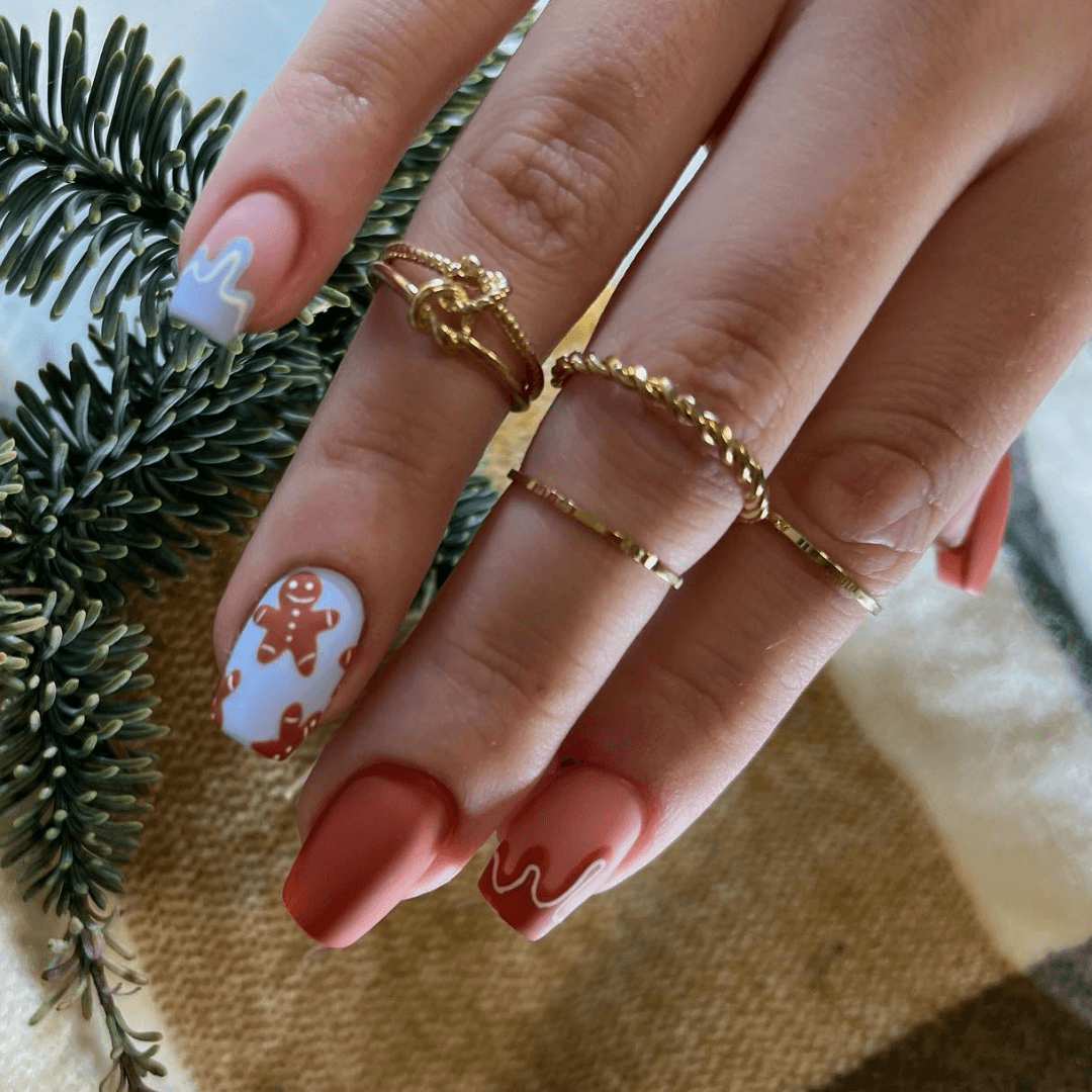 Świąteczne czekoladowe paznokcie