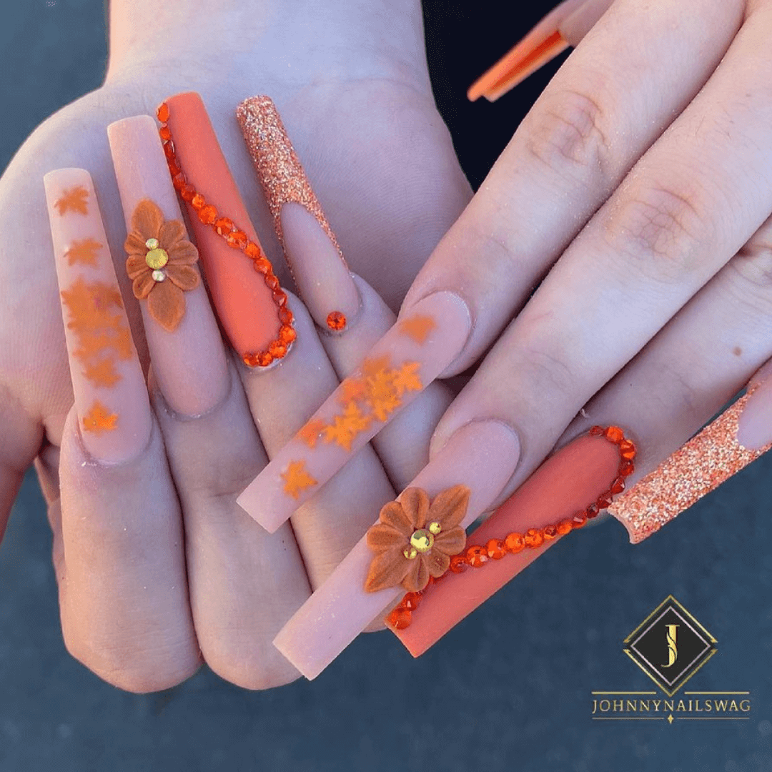 Orange nail ideas