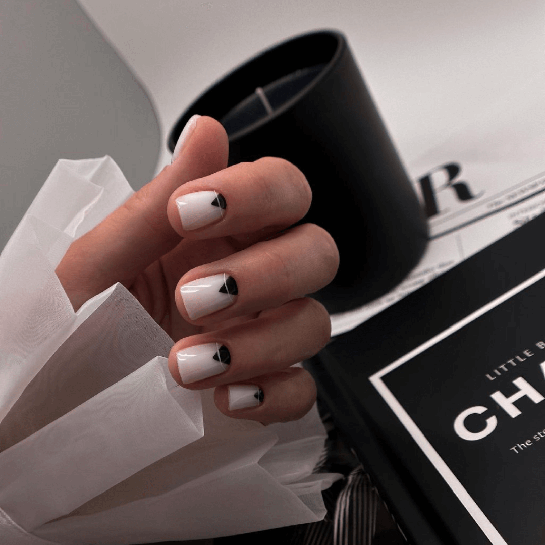 White square nails