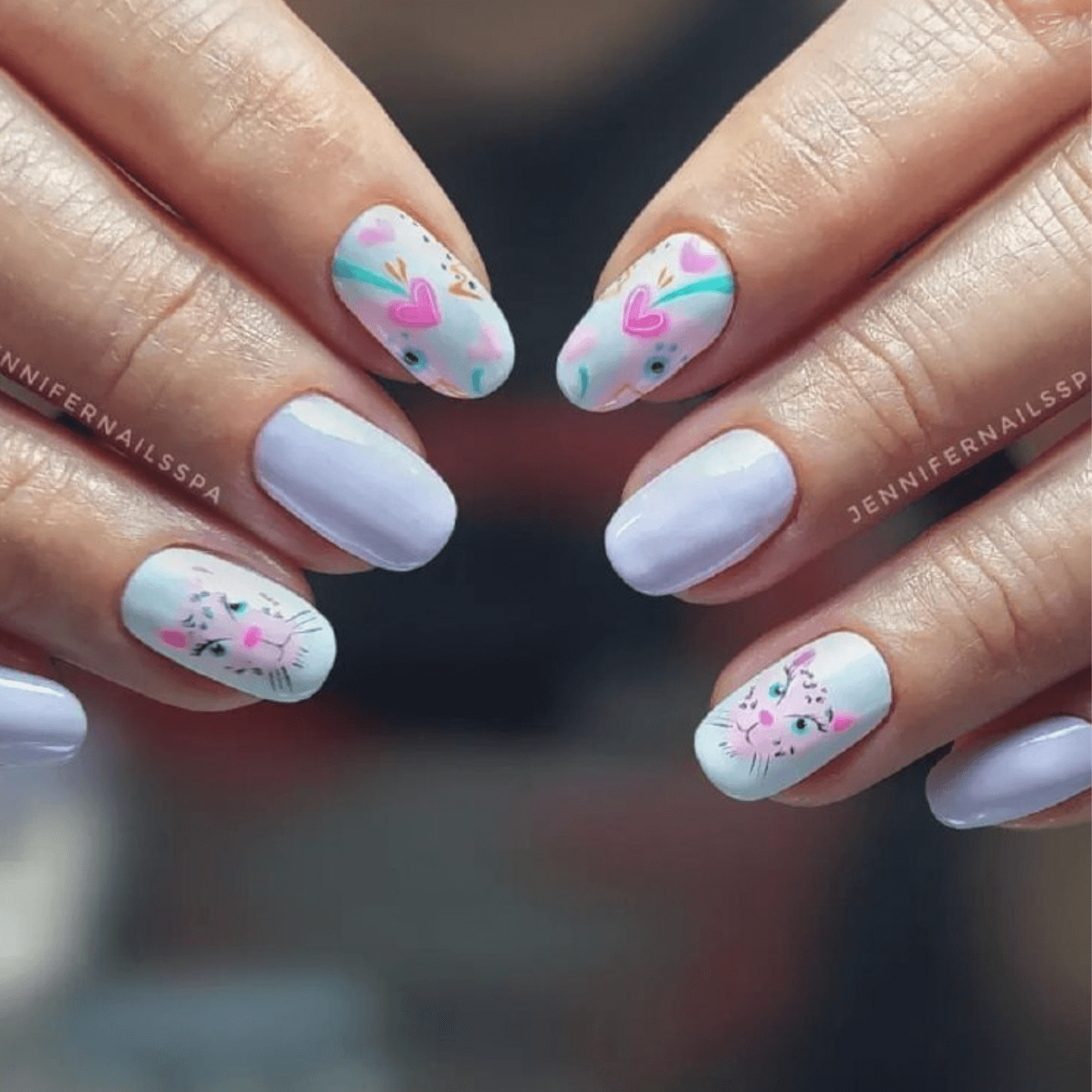 Oval Nails with Negative Space