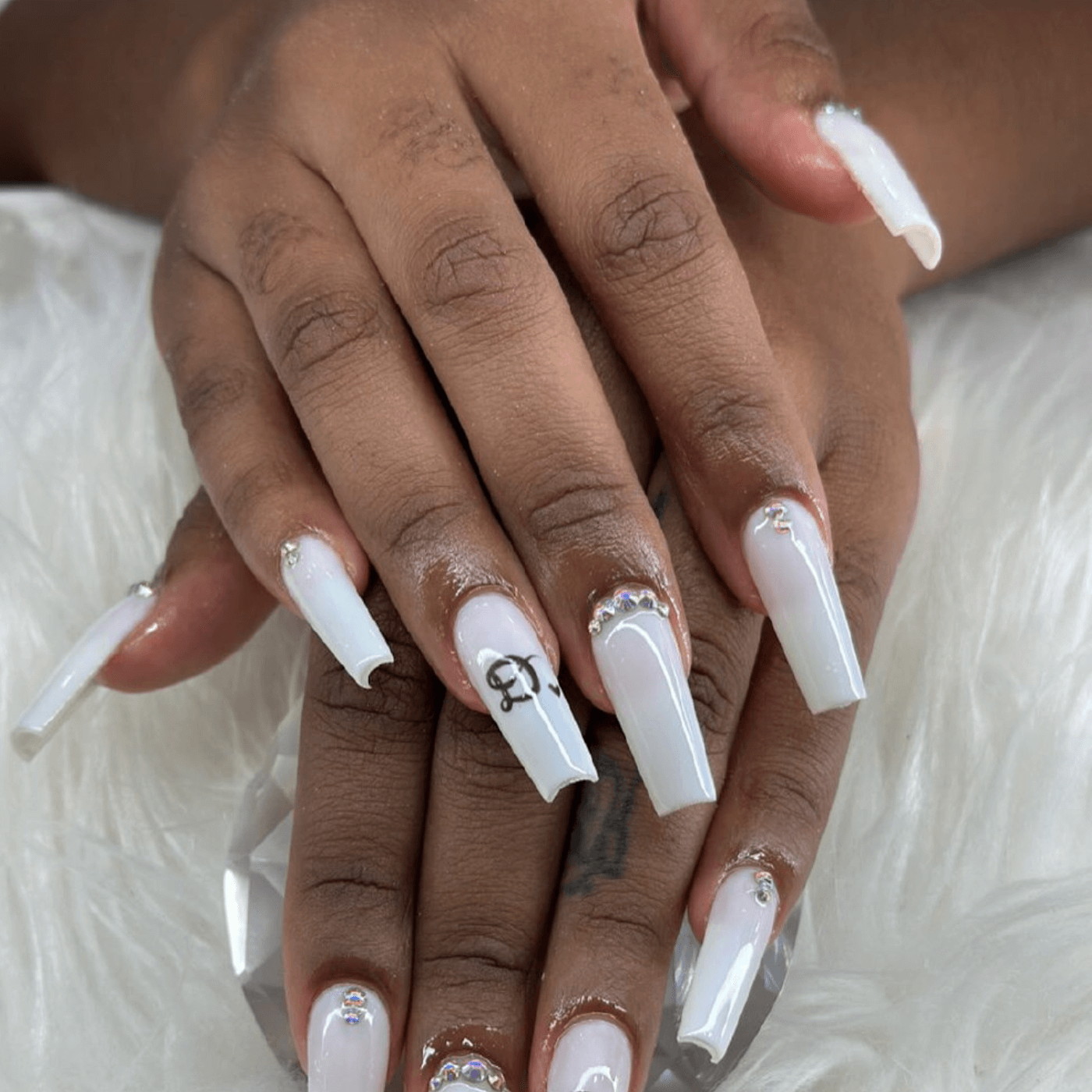 Coffin Nude Nails