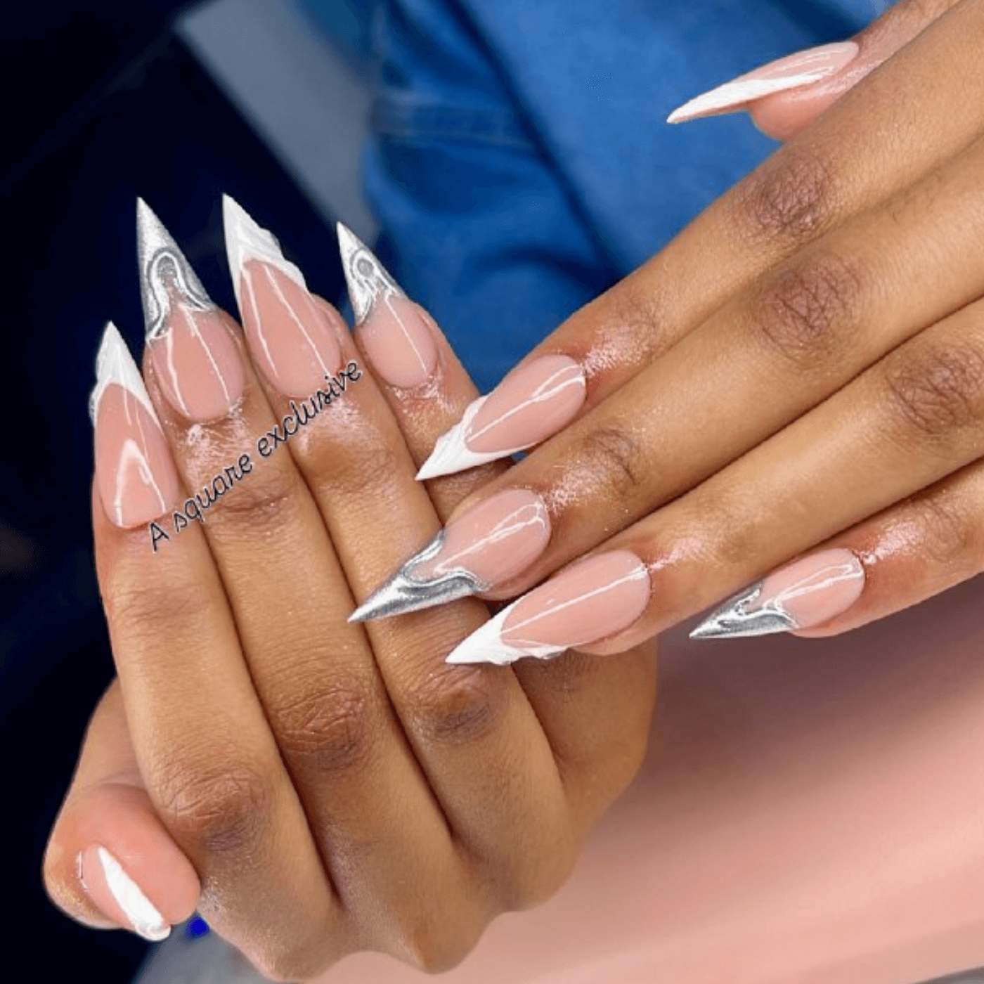 Stiletto Bridal Nails