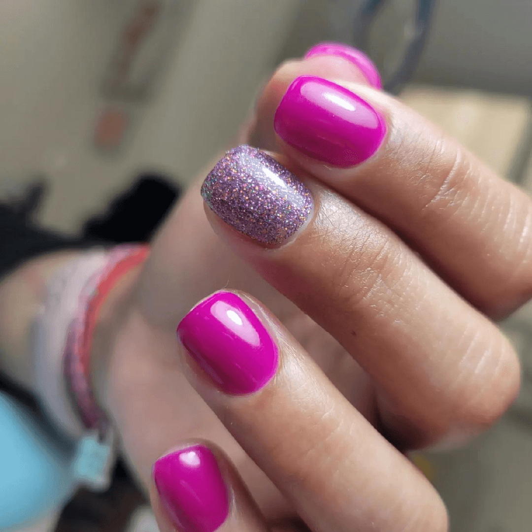 Dark Pink Nails