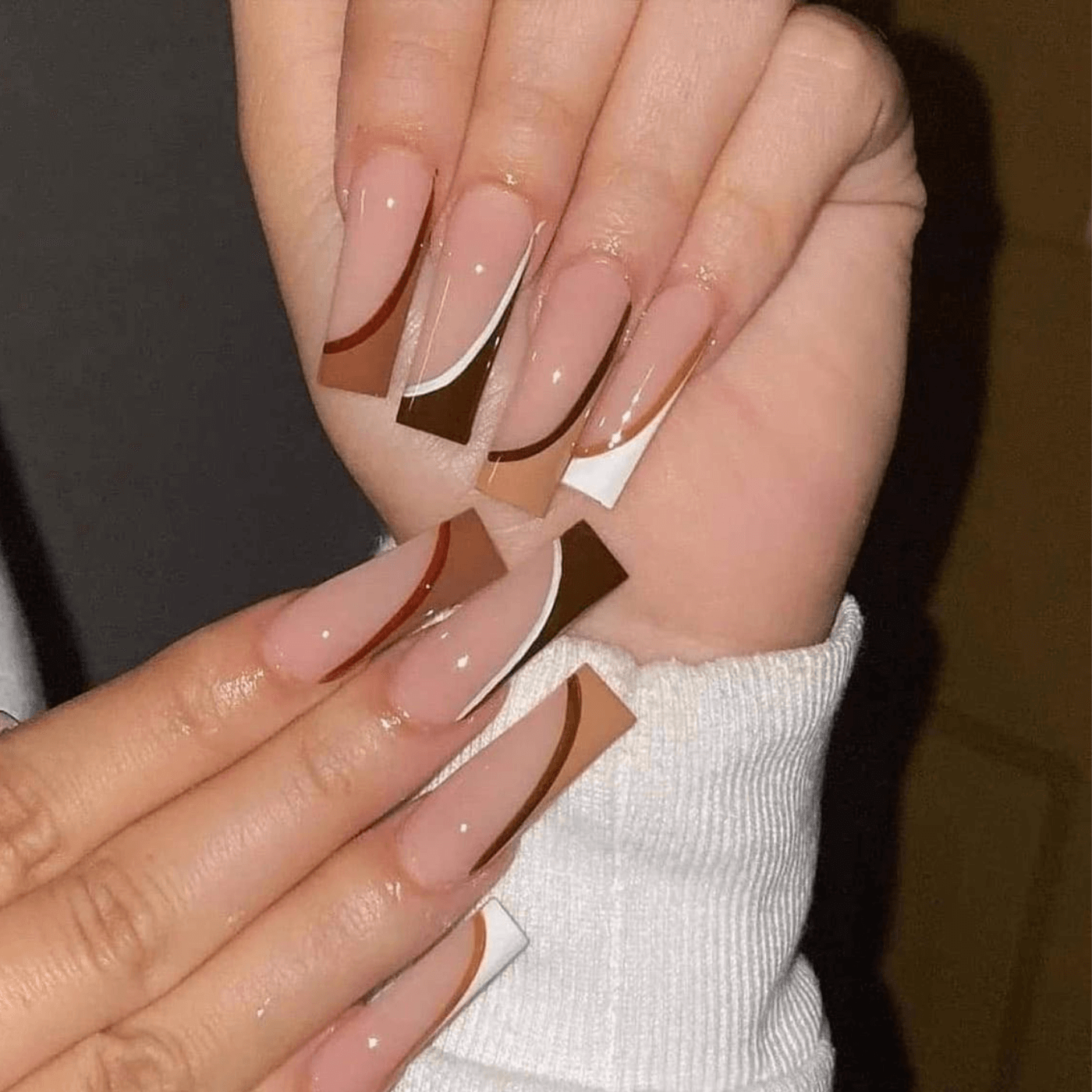 Chocolate Brown Fall Nails