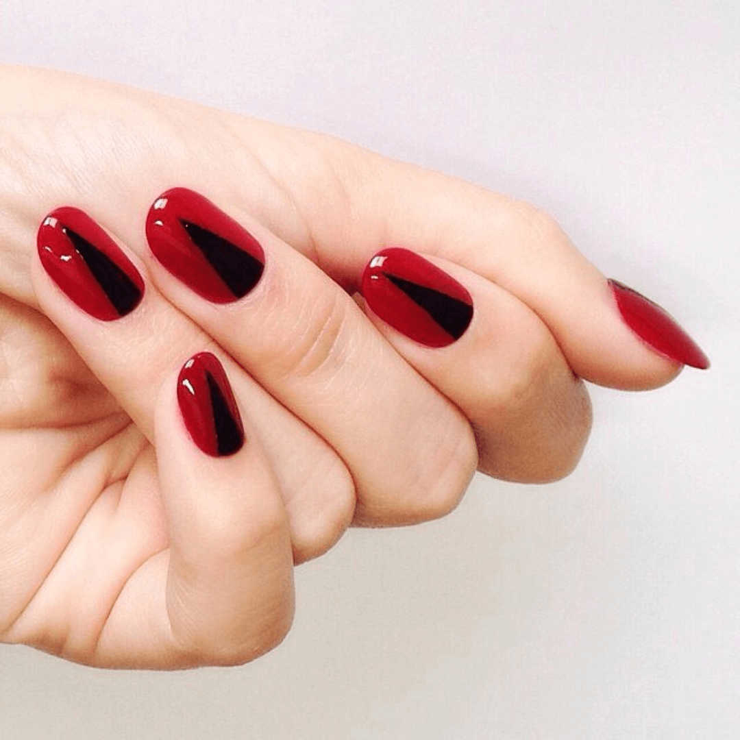 Red and black nails