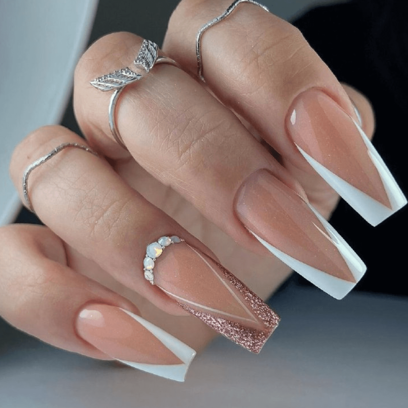 French Tip Acrylic Nails