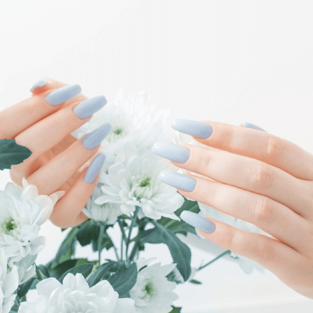 Blue Matte Nails