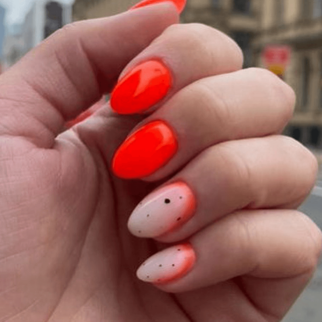 Burnt orange fall nails