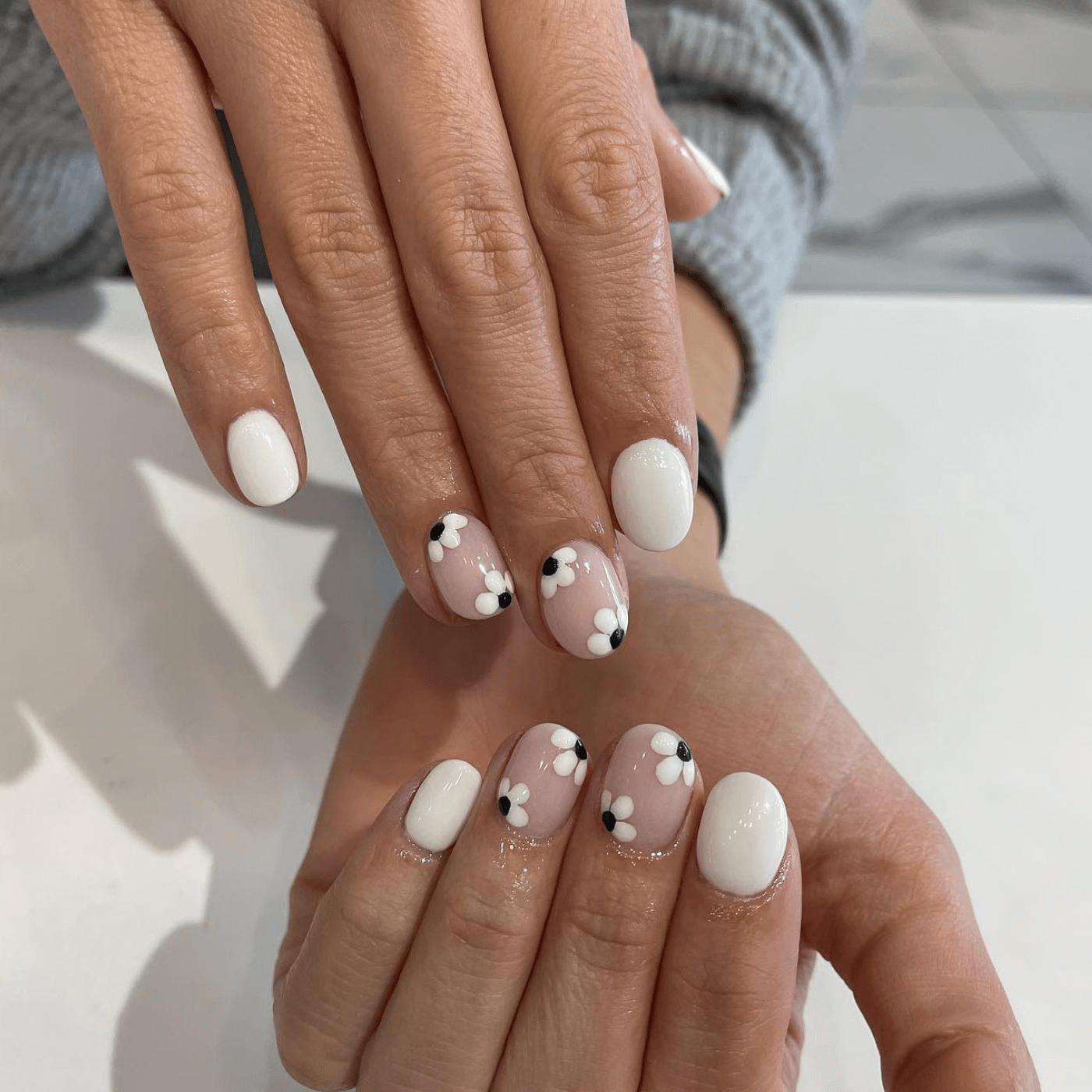 Chrome White Nails For Summer