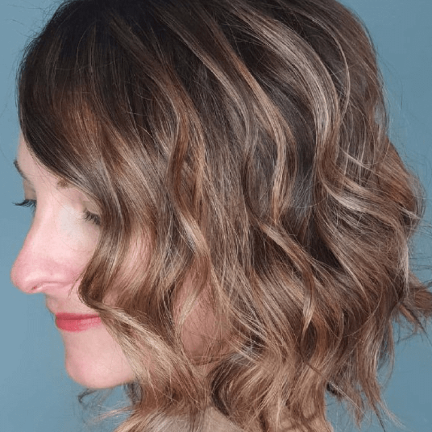 Wavy Bob With Bangs