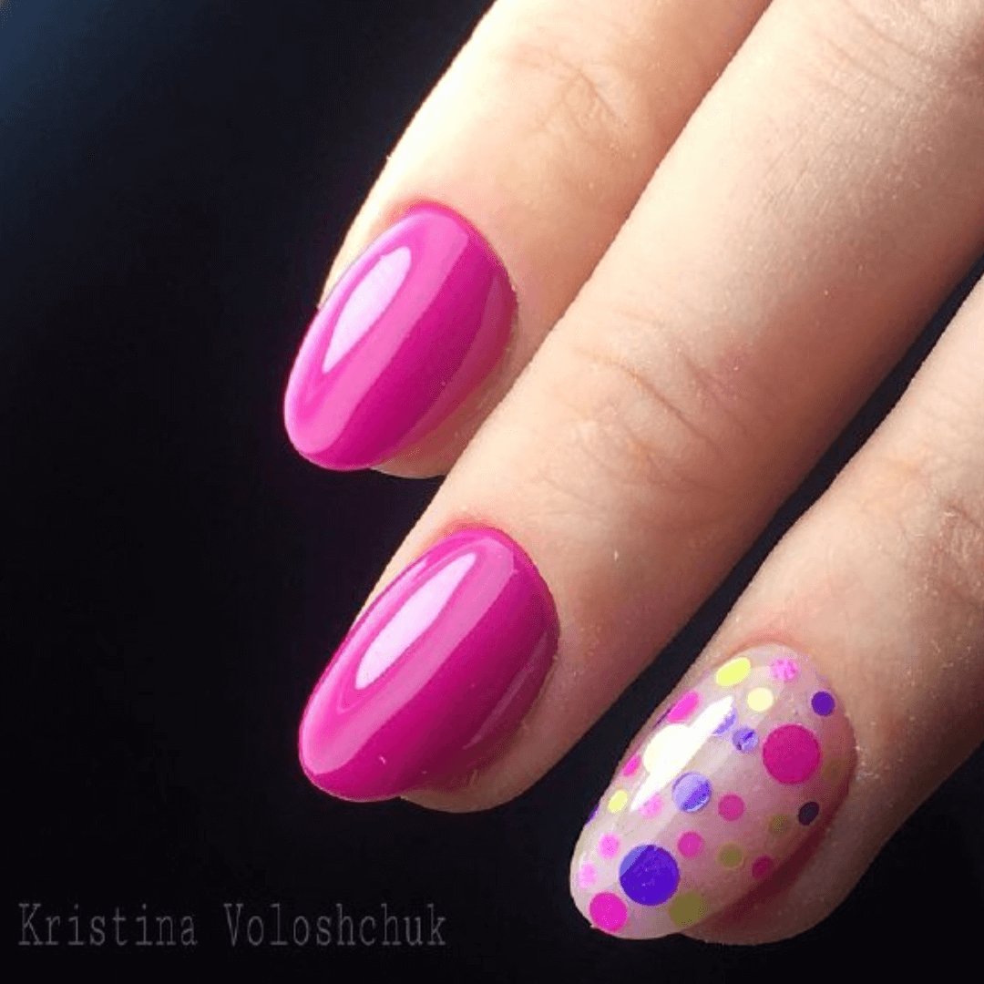 Pink nails design