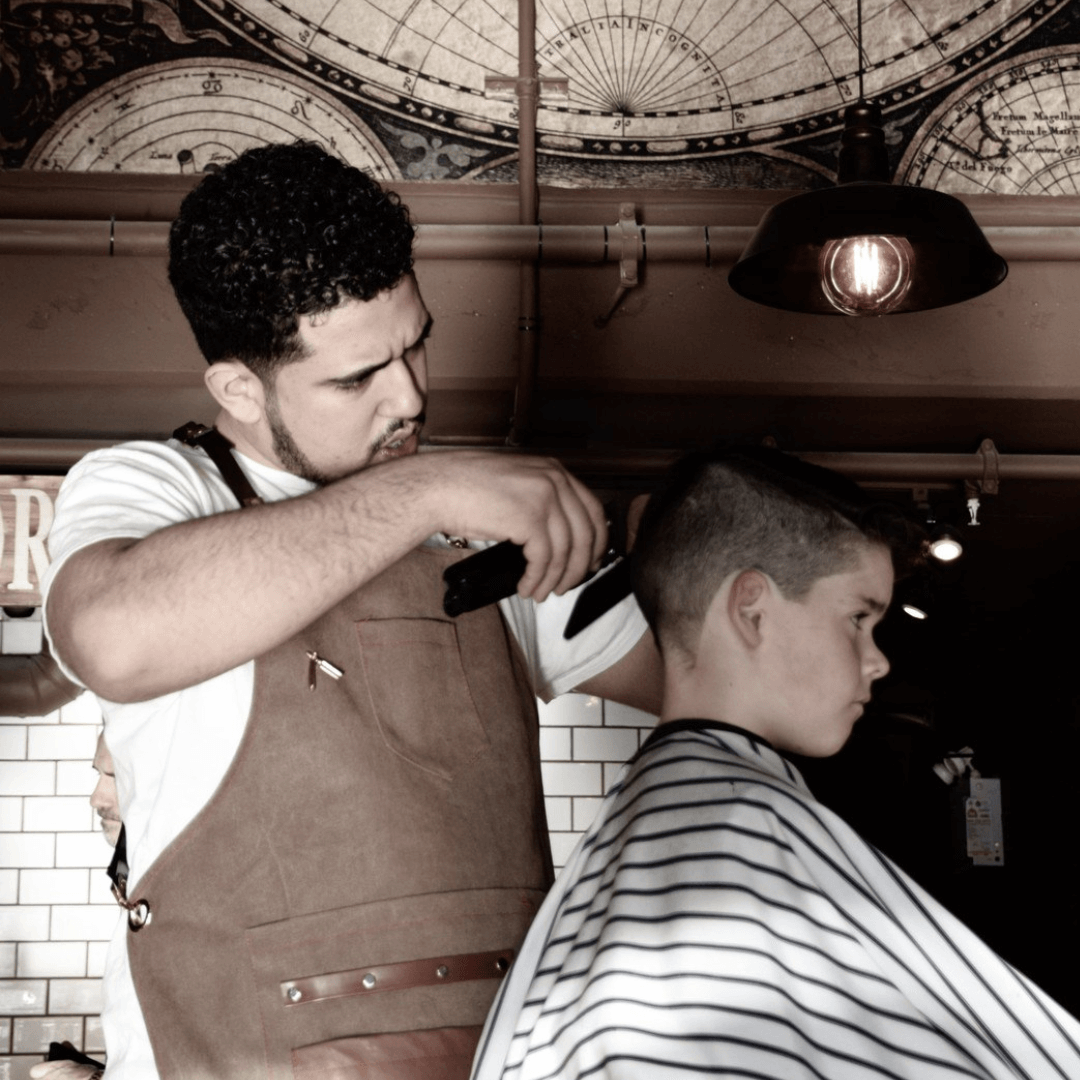 Boys Fade Haircut Mid Fade With Messy Curls