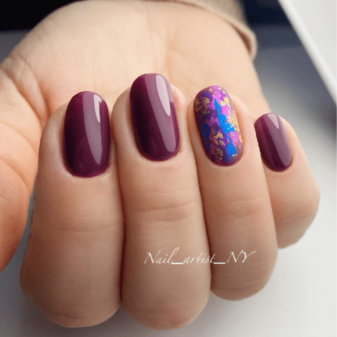 Purple fall nails