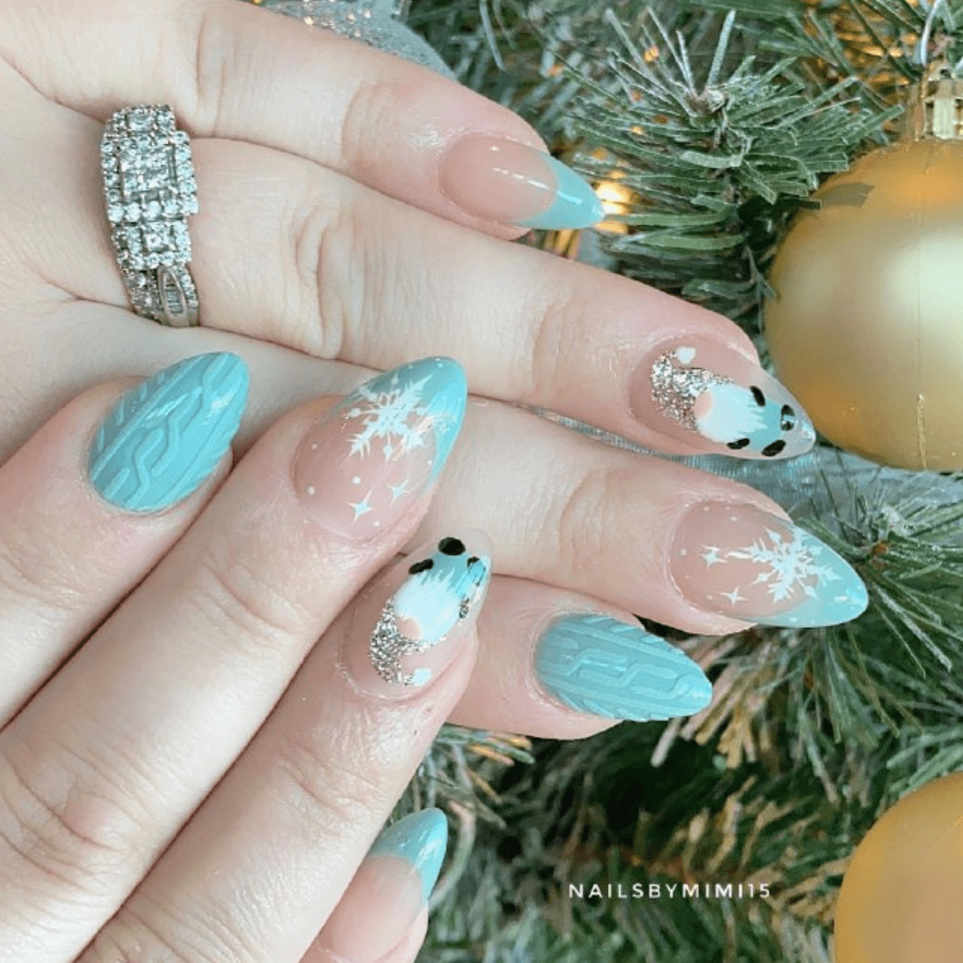 Snowflake Winter Nail Art