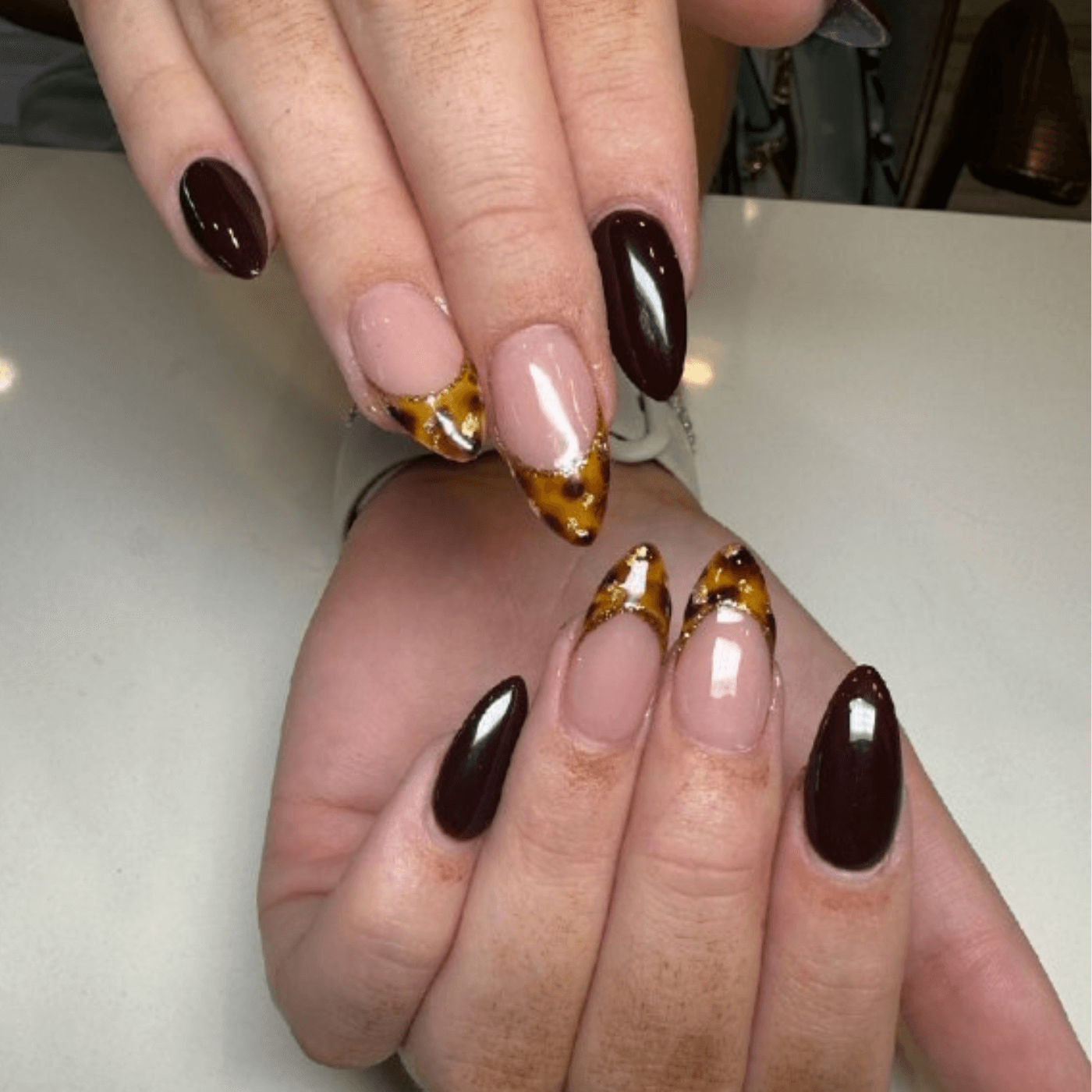 Fall Hybrid Nail Designs