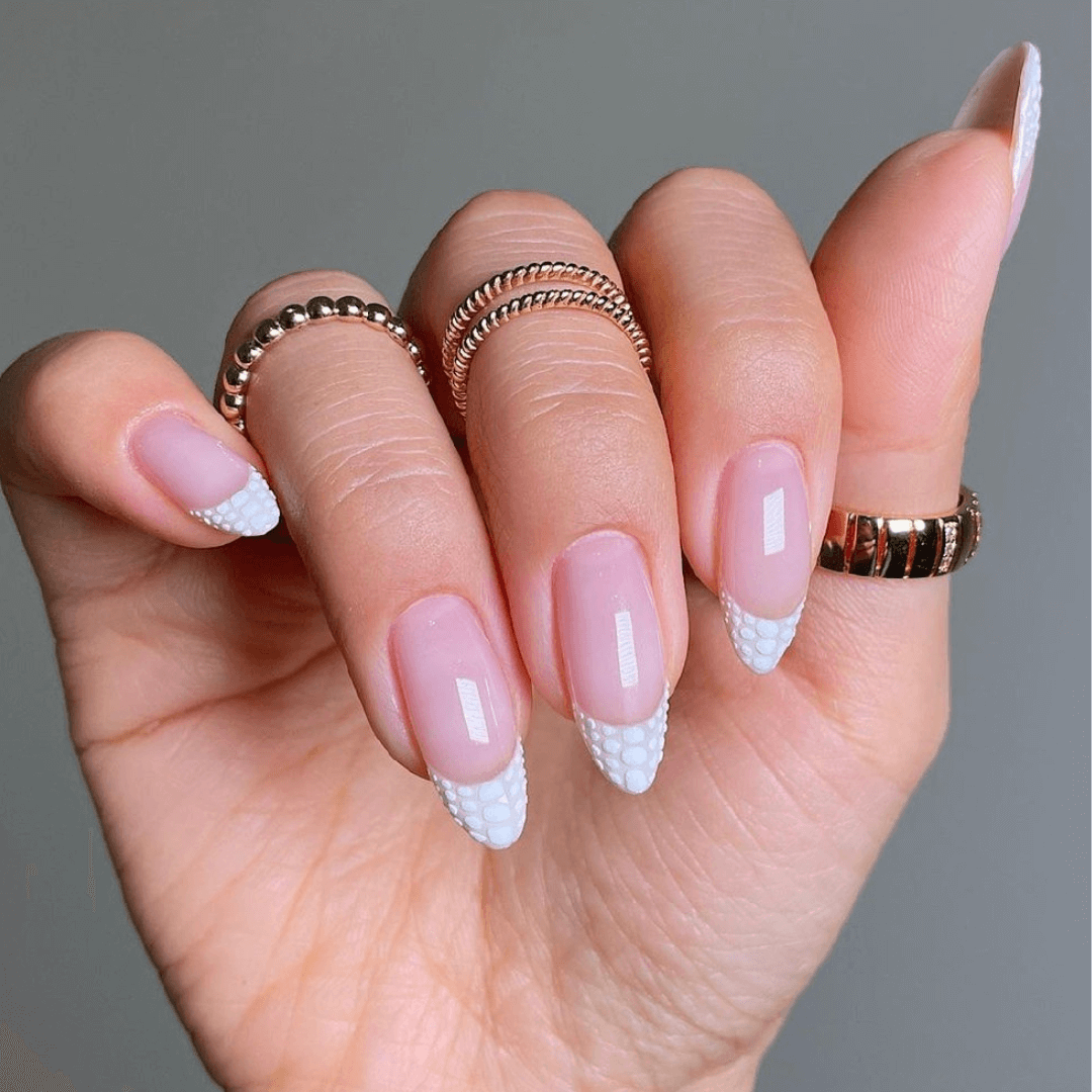 Colored french tip nails design