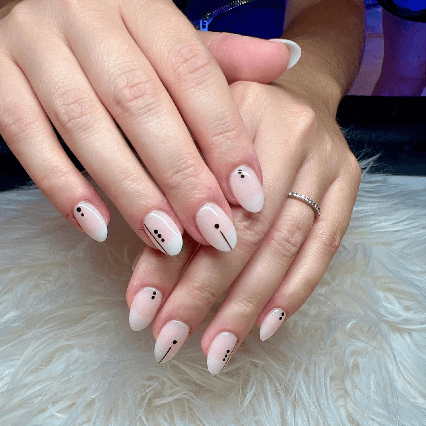 Short Oval Nails with Pastel Pink