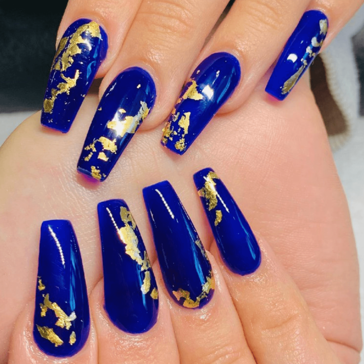 Dark Blue Winter Nails