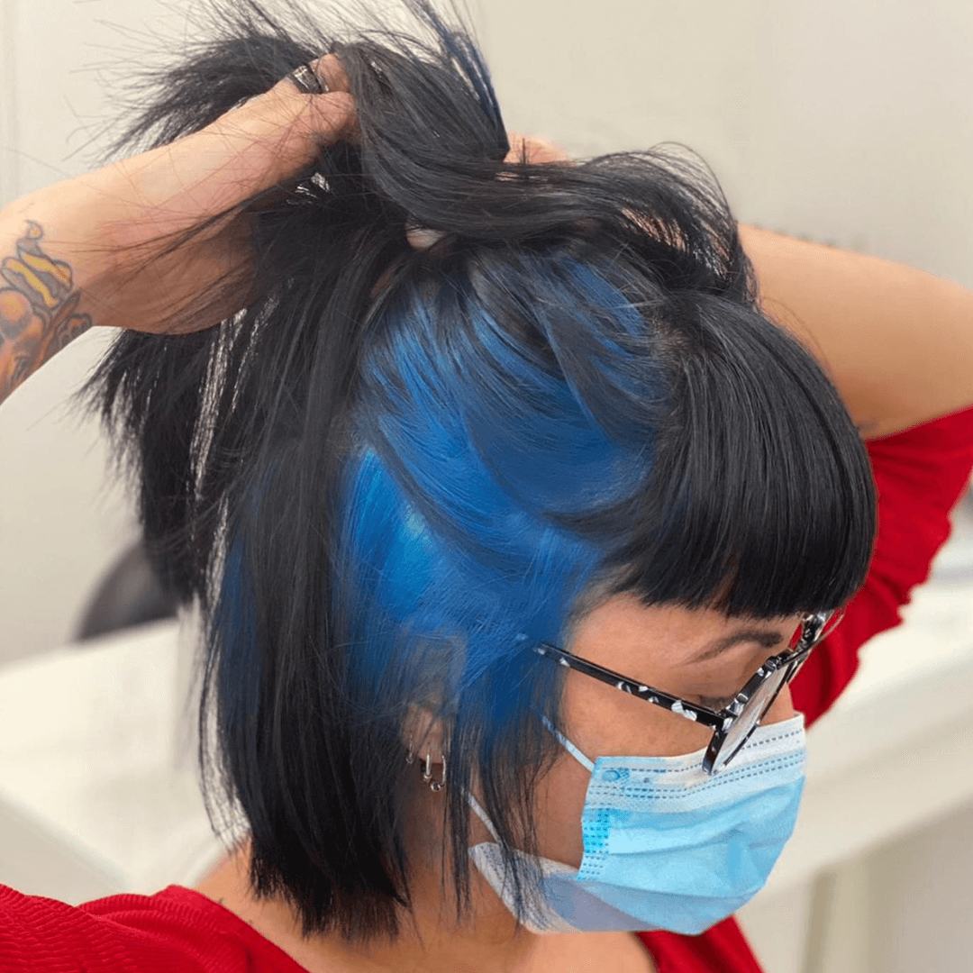 Mechas azules