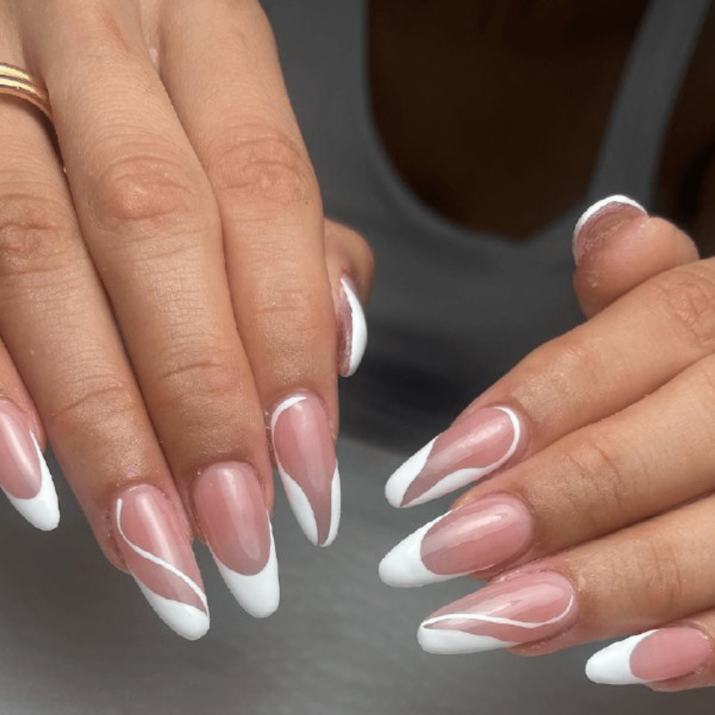 White Almond Nails