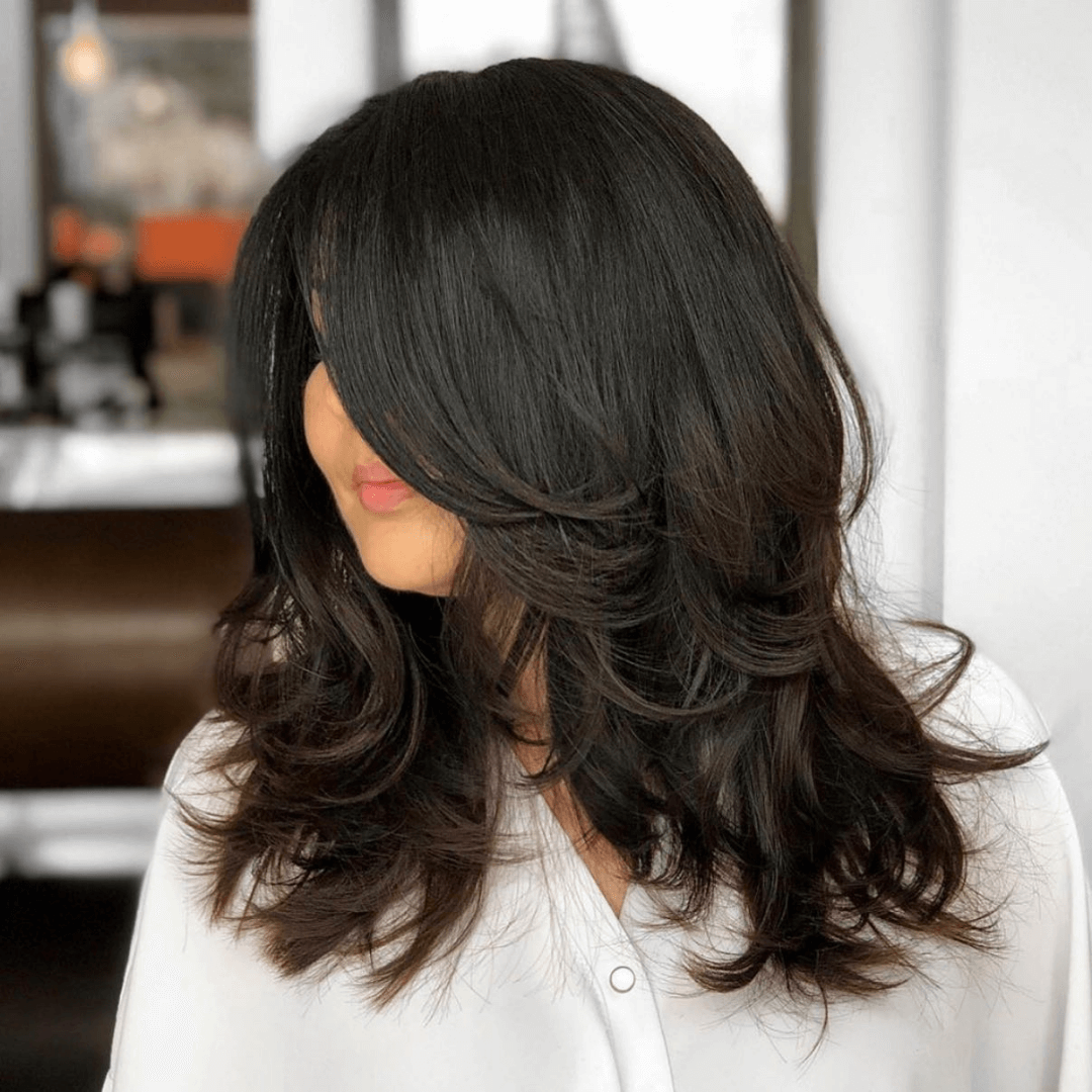 Short Shoulder Length Hair With Curtain Bangs And Layers Infoupdate