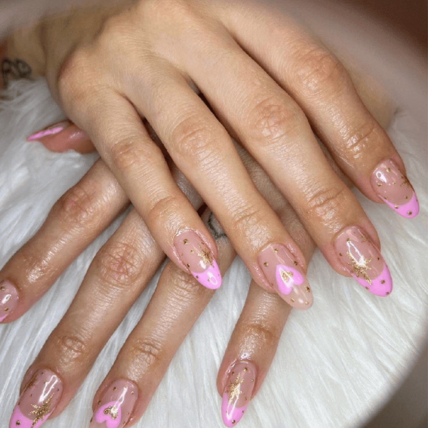 Cute Nail Ideas for Short Nails with Glitter and Polka Dots