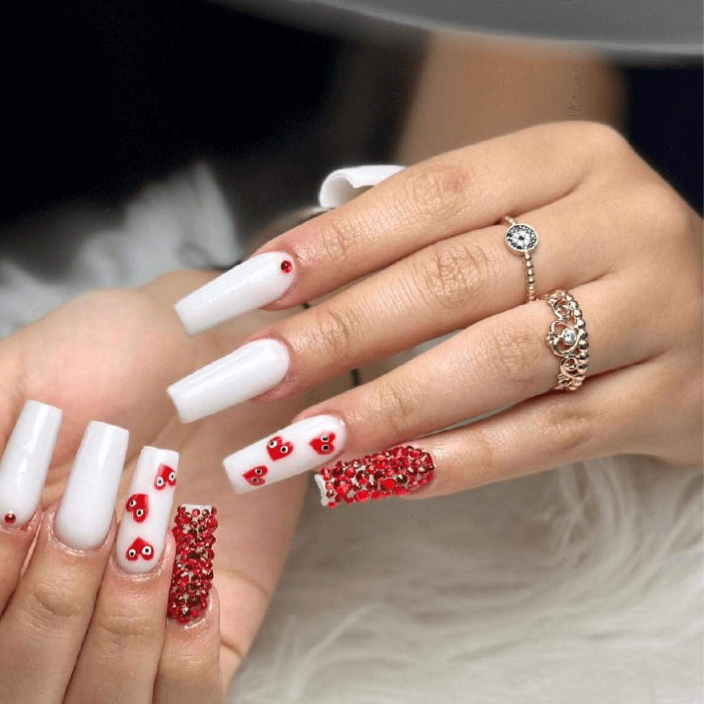 White Acrylic Nails